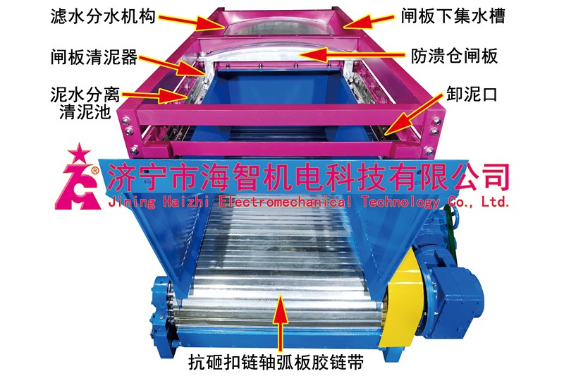 防潰倉(cāng)扣鏈軸弧重型膠鏈帶給料機(jī)